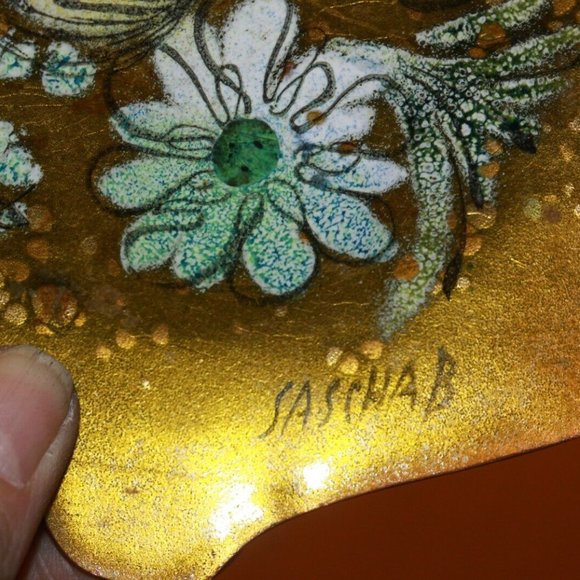 SASCHA Brastoff MID CENTURY Modern ENAMEL Dish Tray - Picture 2 of 3